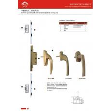 20槽插坑式二點鎖(內(nèi)開)