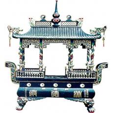 鑄鐵長(zhǎng)方形八龍柱寺廟大香爐  寺廟門(mén)前大香爐